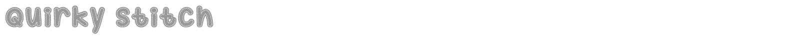Quirky Stitch font preview